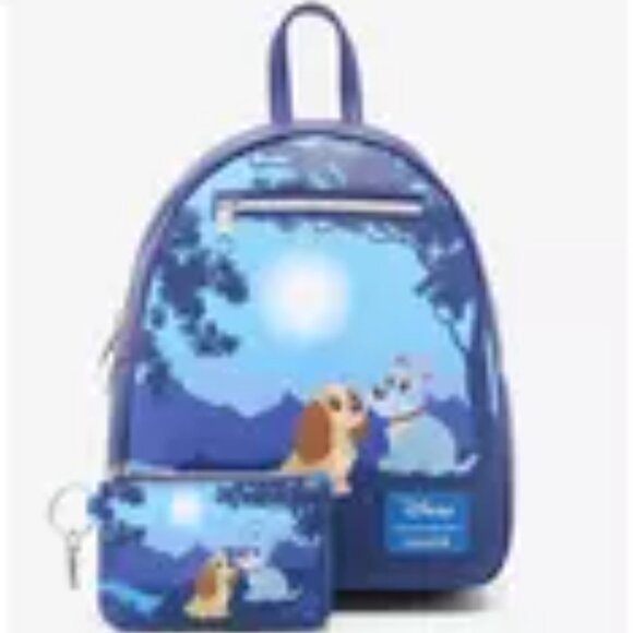 Loungefly Disney Lady And The Tramp Moonlight Stroll Backpack & wallet - Picture 2 of 10